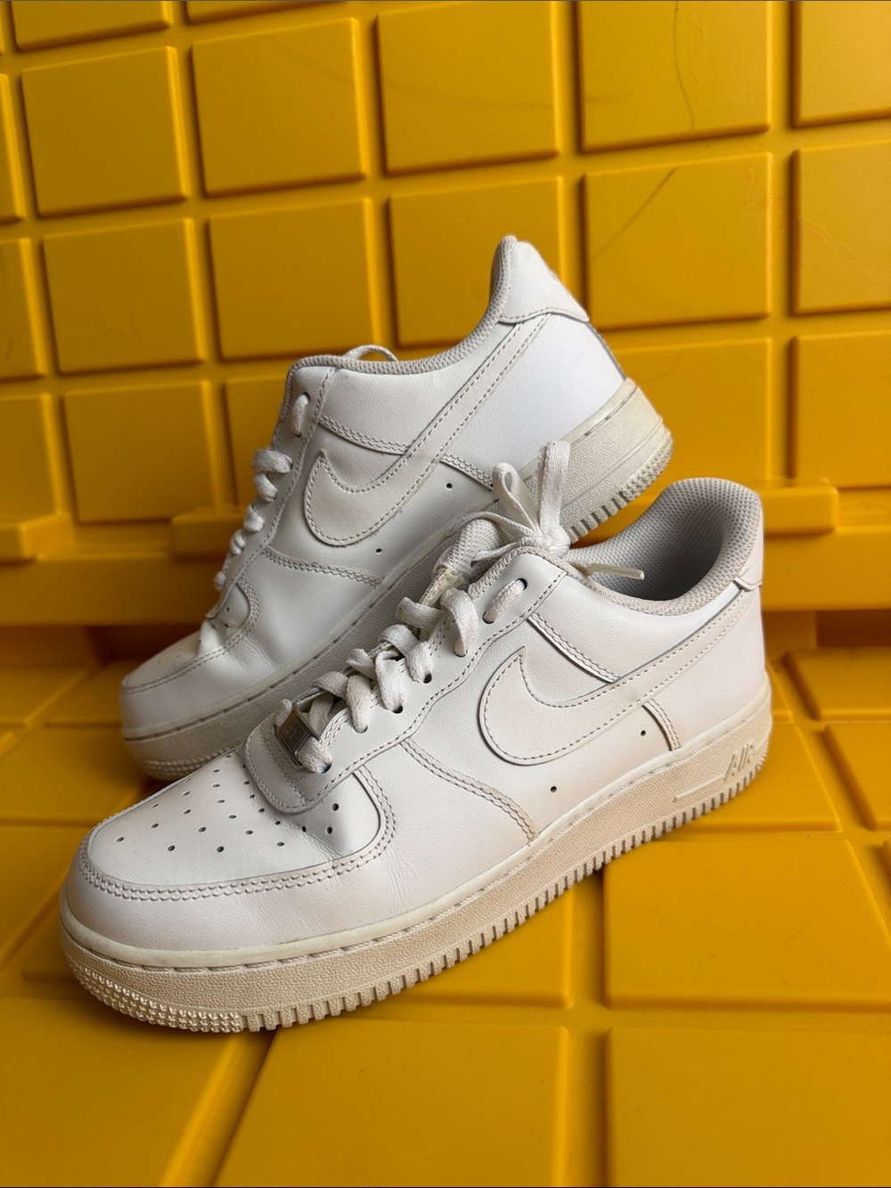 Nike White Low-Top Leather Sneakers